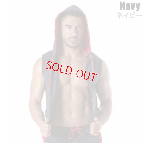 Photo10: [TOF Paris] ZIPPED SLEEVELESS HOODIE