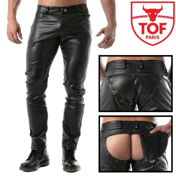 Photo1: [TOF Paris] KINKY BACKLESS PANTS FOR MEN