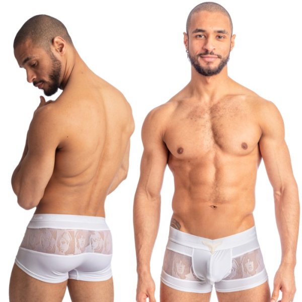 Photo2: [L'Homme Invisible] Picasso White - V Boxer Push-Up