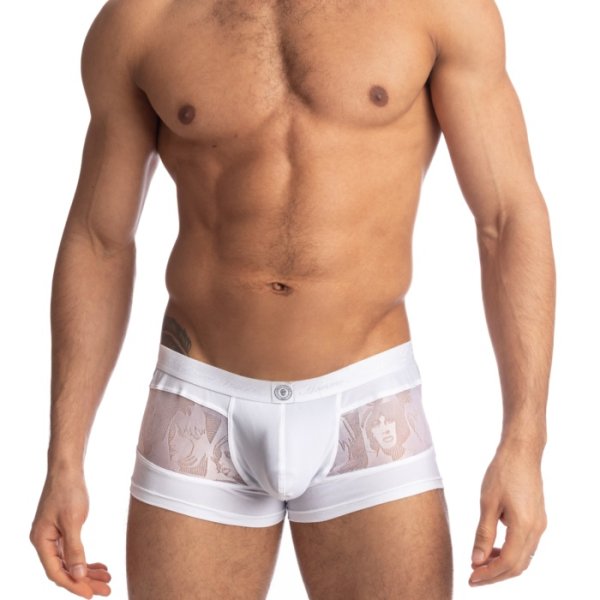 Photo3: [L'Homme Invisible] Picasso White - V Boxer Push-Up