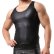 Photo1: Men's Faux Leather Tanktop (1)