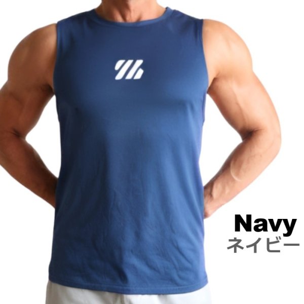 Photo4: Men's Tanktop Workout Sports wear Sleevless shirt