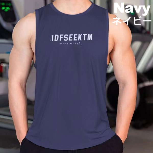 Photo9: Men's Tanktop Workout Sports wear Sleevless shirt