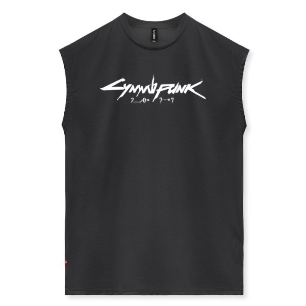 Photo4: Men's Tanktop Workout Sports wear Sleevless shirt