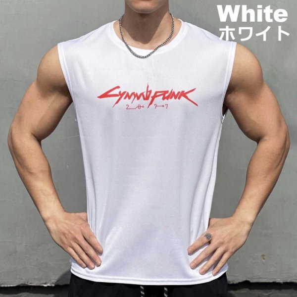 Photo10: Men's Tanktop Workout Sports wear Sleevless shirt