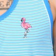 Photo5: [Andrew Christian] Flamingo Stripe Tanktop (5)