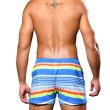 Photo5: [Andrew Christian] Retro Stripe Swim Shorts (5)