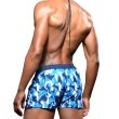 Photo4: [Andrew Christian] Blue Camo Snap Swim Shorts (4)