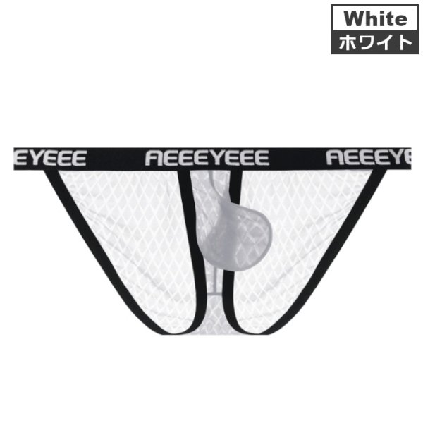 Photo12: Mesh Fabric Men's Bikini Underwear with 4 Colors Options (12)