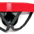 Photo11: [FS Man] Genuine Leather Men's Jockstrap Elastic Band Red (11)