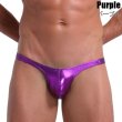 Photo11: Men's Thong Shiny Fabric Thong (11)