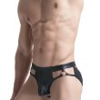 Photo5: Jockstrap Men's Ring Fake Leather Jockstrap (5)