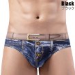 Photo4: Men's Bikini Brief Demin Printing Bikini Brief (4)