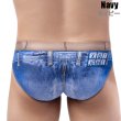 Photo10: Men's Bikini Brief Demin Printing Bikini Brief (10)