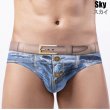 Photo14: Men's Bikini Brief Demin Printing Bikini Brief (14)