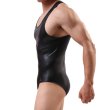 Photo4: Men's Faux Leather Singlet (4)