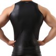 Photo6: Men's Faux Leather Tanktop (6)